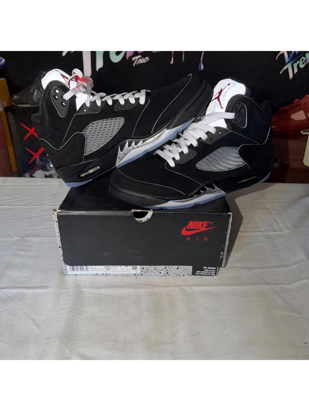 Air Jordan 5 Retro OG Black Metallic Reimagined 2025 Style #HF3975-001 Size 10.5